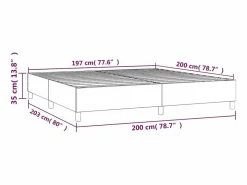 Discount Estructura de cama box spring terciopelo negro 200x200 cm Somier Tapizado
