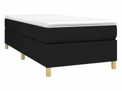 Discount Clicnbuy Estructura de cama box spring tela negro 90x190 cm