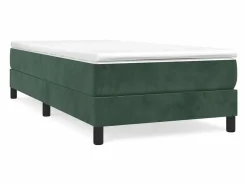 Online Estructura de cama box spring terciopelo verde oscuro 90x190 cm Somier - 90X190Cm