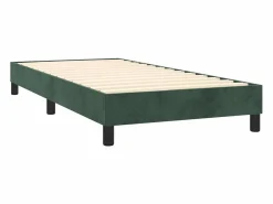 Online Estructura de cama box spring terciopelo verde oscuro 90x190 cm Somier - 90X190Cm
