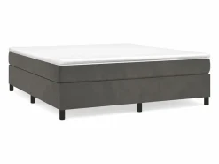 Discount Clicnbuy Estructura de cama box spring terciopelo gris oscuro 160x200 cm
