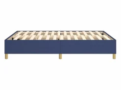 Clicnbuy Estructura de cama box spring tela azul 140x200 cm