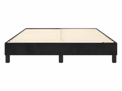 Sale Estructura de cama box spring terciopelo negro 140x190 cm Somier - 140X190Cm