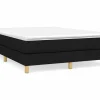 Discount Estructura de cama box spring tela negro 140x190 cm Somier - 140X190Cm