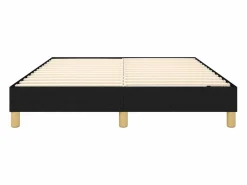 Discount Estructura de cama box spring tela negro 140x190 cm Somier - 140X190Cm