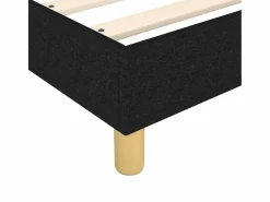 Discount Estructura de cama box spring tela negro 140x190 cm Somier - 140X190Cm