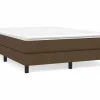 Outlet Estructura de cama box spring tela marrón 140x190 cm Somier - 140X190Cm