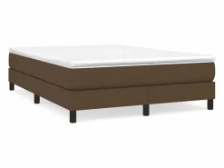 Outlet Estructura de cama box spring tela marrón 140x190 cm Somier - 140X190Cm