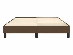 Outlet Estructura de cama box spring tela marrón 140x190 cm Somier - 140X190Cm