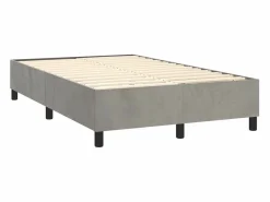 Clicnbuy Estructura de cama box spring terciopelo gris claro 120x200 cm