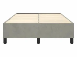 Clicnbuy Estructura de cama box spring terciopelo gris claro 120x200 cm