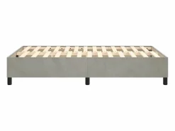 Clicnbuy Estructura de cama box spring terciopelo gris claro 120x200 cm