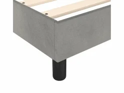 Clicnbuy Estructura de cama box spring terciopelo gris claro 120x200 cm