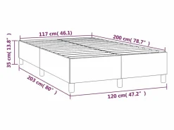 Clicnbuy Estructura de cama box spring terciopelo gris claro 120x200 cm