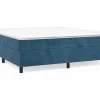 New Clicnbuy Estructura de cama box spring terciopelo azul oscuro 180x200 cm