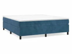 New Clicnbuy Estructura de cama box spring terciopelo azul oscuro 180x200 cm
