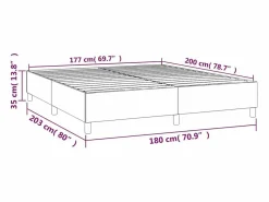 New Clicnbuy Estructura de cama box spring terciopelo azul oscuro 180x200 cm