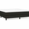 Clicnbuy Estructura de cama box spring tela negro 180x200 cm