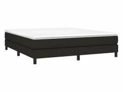 Clicnbuy Estructura de cama box spring tela negro 180x200 cm