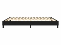 Clicnbuy Estructura de cama box spring tela negro 180x200 cm