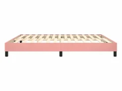 Clicnbuy Estructura de cama box spring terciopelo rosa 180x200 cm