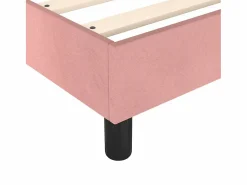 Clicnbuy Estructura de cama box spring terciopelo rosa 180x200 cm