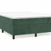 Best Clicnbuy Estructura de cama box spring terciopelo verde oscuro 140x190cm