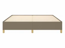 Discount Estructura de cama box spring tela gris taupe 160x200 cm Somier - 160X200Cm