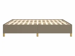 Discount Estructura de cama box spring tela gris taupe 160x200 cm Somier - 160X200Cm