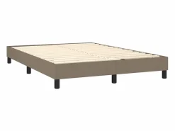 Outlet Clicnbuy Estructura de cama box spring tela gris taupe 140x190 cm