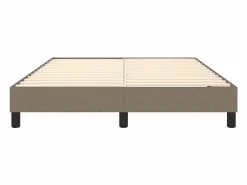 Outlet Clicnbuy Estructura de cama box spring tela gris taupe 140x190 cm