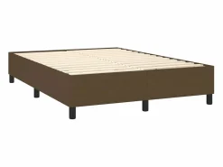Clearance Estructura de cama box spring tela marrón 140x190 cm Somier - 140X190Cm