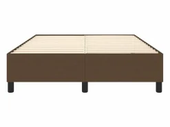 Clearance Estructura de cama box spring tela marrón 140x190 cm Somier - 140X190Cm