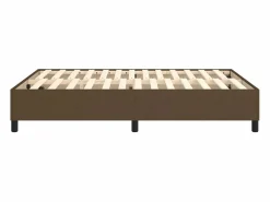 Clearance Estructura de cama box spring tela marrón 140x190 cm Somier - 140X190Cm