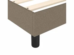 Clicnbuy Estructura de cama box spring tela gris taupe 160x200 cm