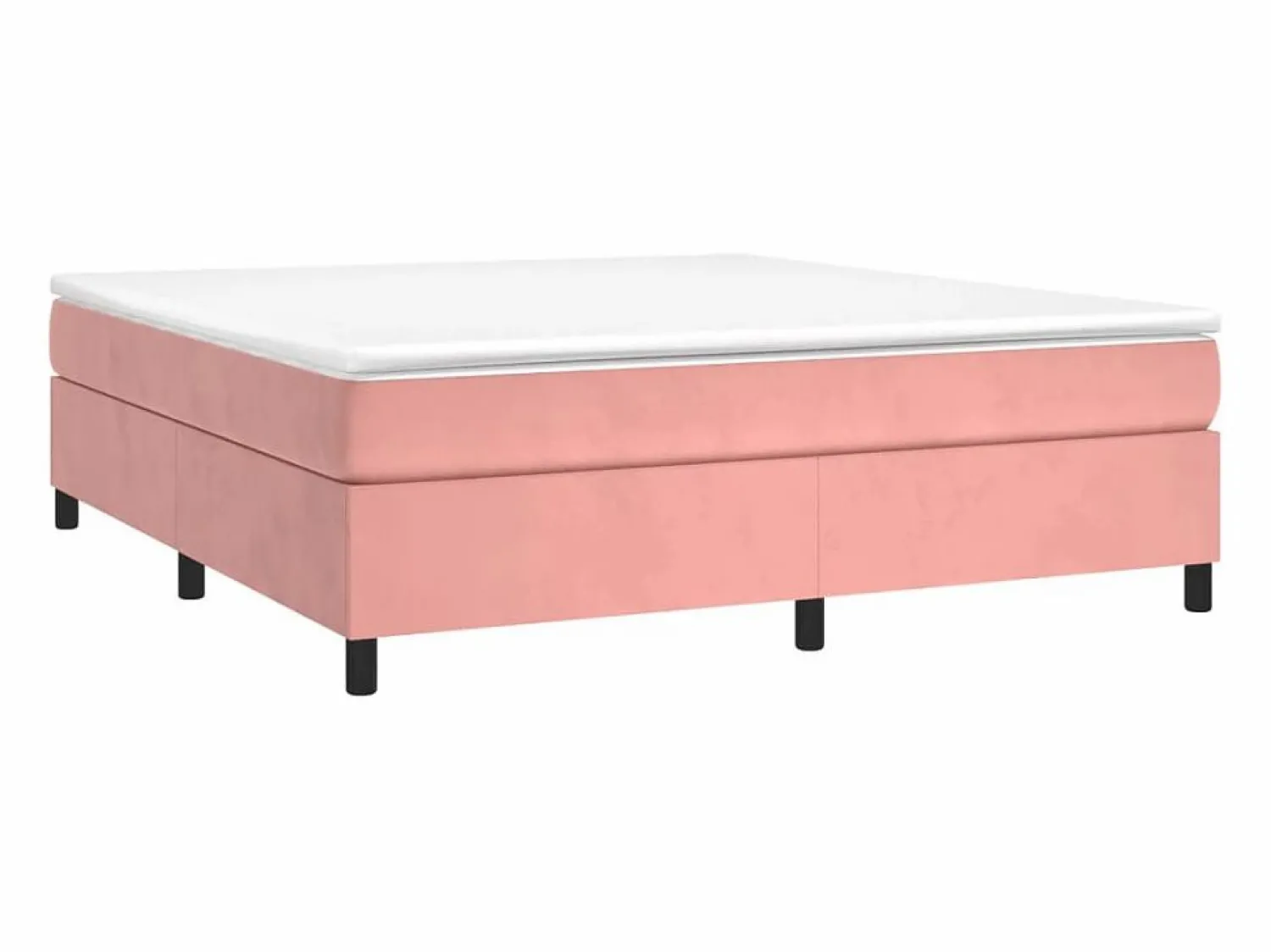 Online Clicnbuy Estructura de cama box spring terciopelo rosa 180x200 cm