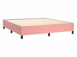 Online Clicnbuy Estructura de cama box spring terciopelo rosa 180x200 cm