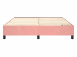 Online Clicnbuy Estructura de cama box spring terciopelo rosa 180x200 cm