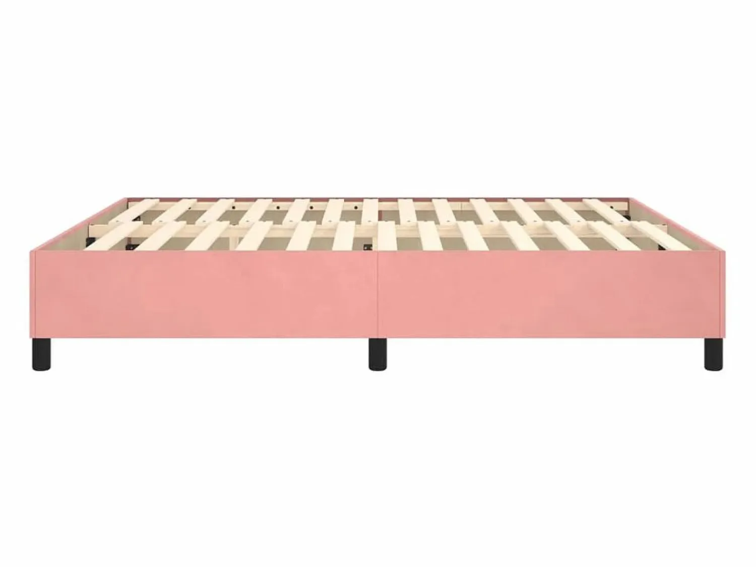 Online Clicnbuy Estructura de cama box spring terciopelo rosa 180x200 cm
