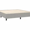 Clicnbuy Estructura de cama box spring tela gris claro 160x200 cm