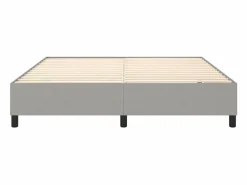Clicnbuy Estructura de cama box spring tela gris claro 160x200 cm