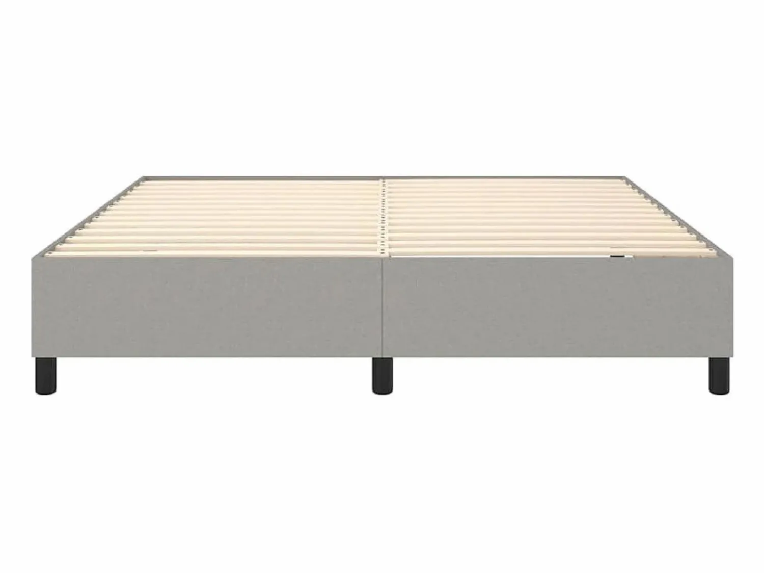 Clicnbuy Estructura de cama box spring tela gris claro 160x200 cm
