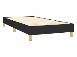 Clicnbuy Estructura de cama box spring tela negro 90x190 cm