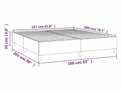 Discount Clicnbuy Estructura de cama box spring tela marrón 160x200 cm