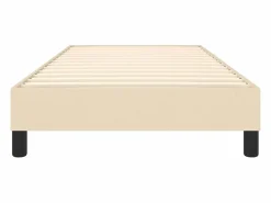 Discount Estructura de cama box spring tela color crema 90x190 cm Somier Tapizado|Somier - 90X190Cm