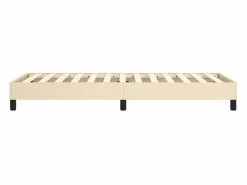 Discount Estructura de cama box spring tela color crema 90x190 cm Somier Tapizado|Somier - 90X190Cm