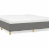 Discount Estructura de cama box spring tela gris oscuro 180x200 cm Somier - 180X200Cm