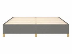 Discount Estructura de cama box spring tela gris oscuro 180x200 cm Somier - 180X200Cm