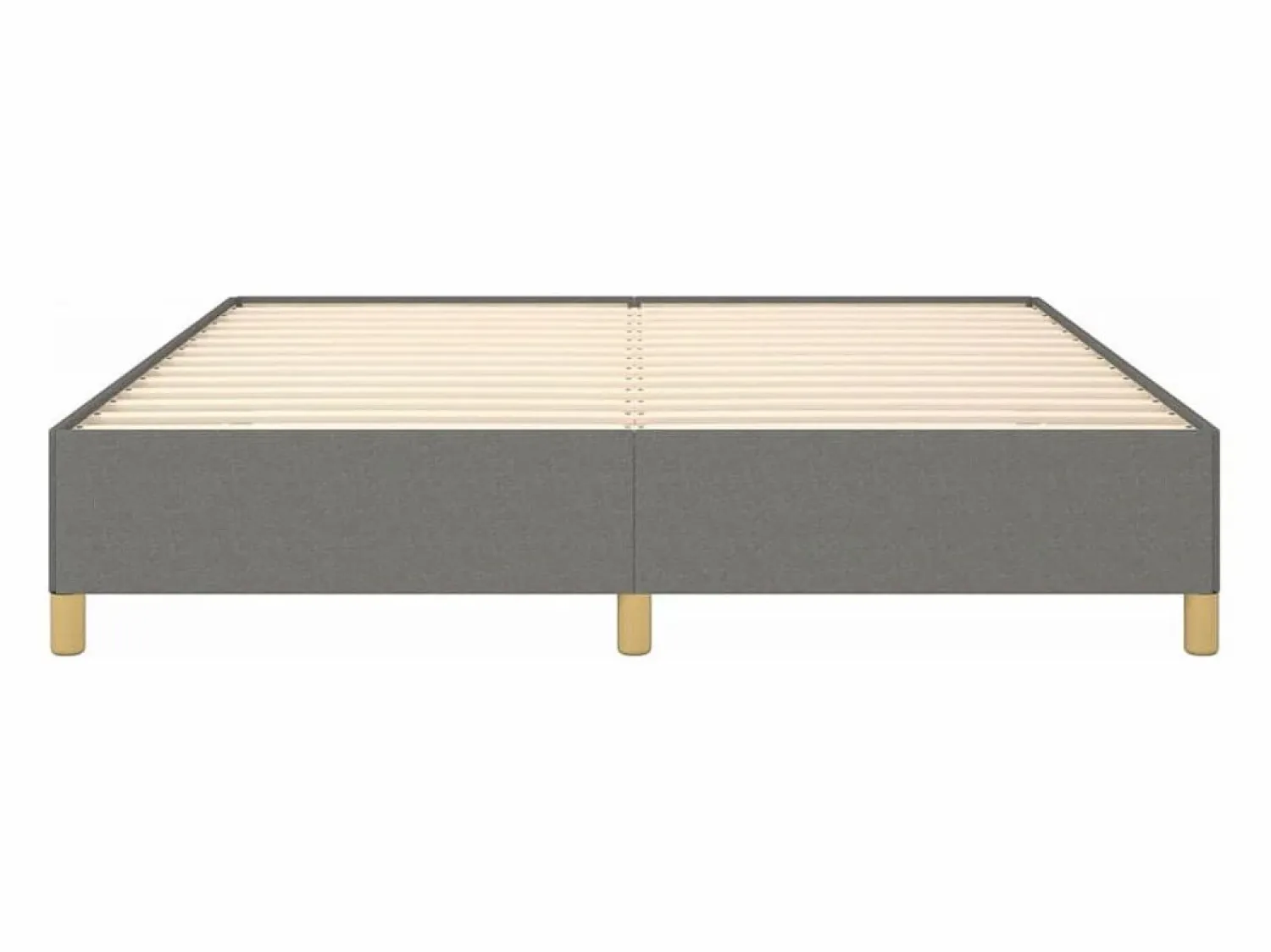 Discount Estructura de cama box spring tela gris oscuro 180x200 cm Somier - 180X200Cm