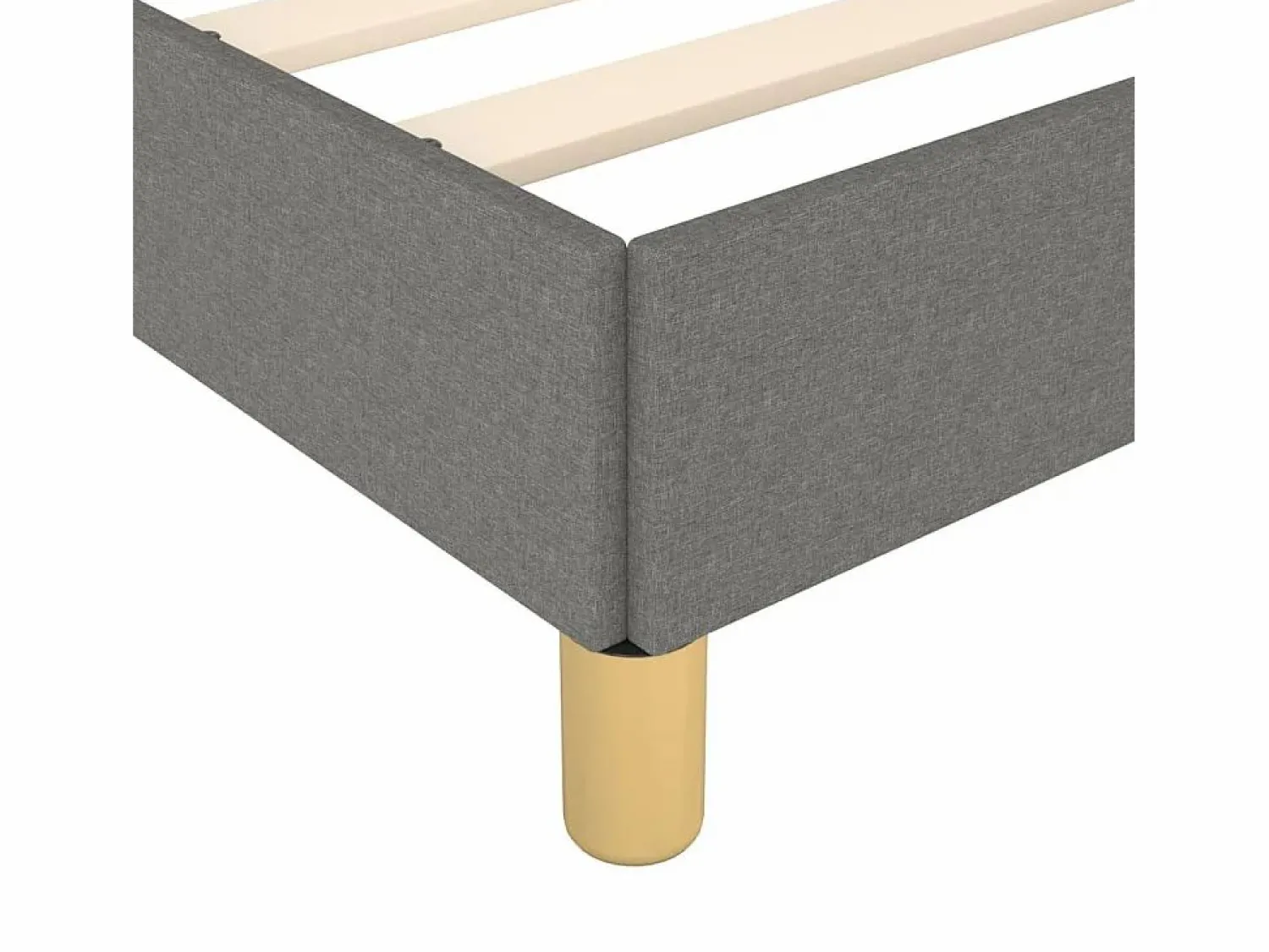 Discount Estructura de cama box spring tela gris oscuro 180x200 cm Somier - 180X200Cm